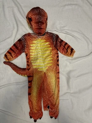 Disfraz de dinosaurio T-Rex con tocado Halloween, talla 2-4 años, naranja Foto 1 de 4