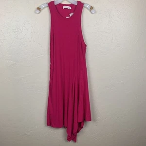 ALC Kleid Damen Größe Large Rosa Bea Gerippt Ärmellos Asymmetrisch Cocktail Neu - Bild 1 von 6