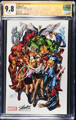 Avengers #1 Stan Lee Virgin Variant CGC 9.8 SS MT SIGNED J. SCOTT Campbell SDCC - Image 1 of 4
