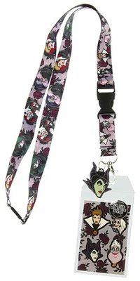 Disney Villains Breakaway Lanyard w/ID Badge Holder and Maleficent Rubber Charm - Image 1 of 3