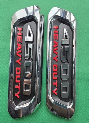 Capó lateral izquierdo y derecho LH/RH OEM Mopar emblema cromado 2019-2022 Ram 4500 resistente Foto 1 de 4
