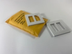 Lutron Claro CW-2B-WH Satin Colors 2-Gang Wallplate White Screwless Cover #2 - Picture 1 of 3