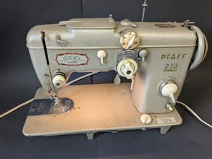 Vintage Pfaff 230 Sewing Machine With Foot Pedal Works - Picture 1 of 13