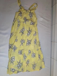Jessica Simpson Sundress, Girls, NWT, Size 8 (M) Yellow White/Gray Floral - Picture 1 of 3