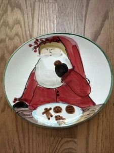 VIETRI Old St. Nick Christmas Cookie Plate Made In Italy Alessandro Taddei - Picture 1 of 6