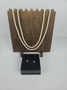 Vintage Women's Avon Ensemble-Cadeau Accent Pearlesque Long Statement Strand - Picture 1 of 8