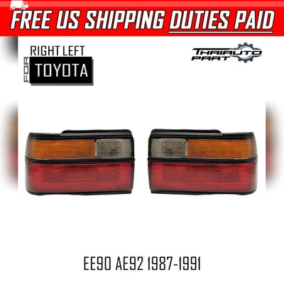 Par de luces traseras sedán Fit Toyota Corolla EE90 AE92 1987-1991 Foto 1 de 4