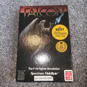 Vintage 1988 Spectrum Holobyte The Falcon F-16 Fighter Simulation Retro PC Spiel - Bild 1 von 11