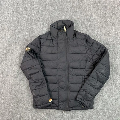 Superdry Chaqueta Hombre Mediana Negra Fuji Doble Cremallera Puffer Acolchada Ligera Foto 1 de 4