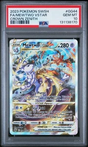 PSA 10 Mewtwo VStar GG44/GG70 Crown Zenith Alternate Art Pokemon Card FA 2023 - Picture 1 of 2