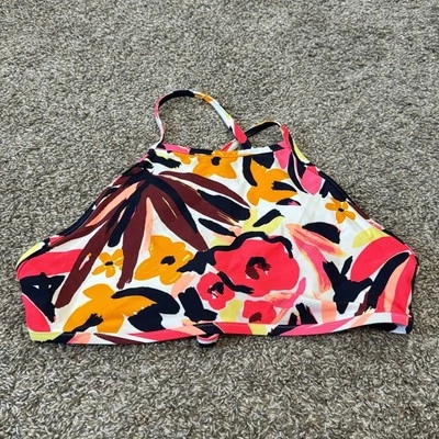 Aerie Floral High neck Bikini Top Floral XL - Image 1 of 3