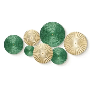 Emerald Green and Gold Wall Decor for Living Room, 7PCS Modern Metal Wall Art... - Picture 1 of 9