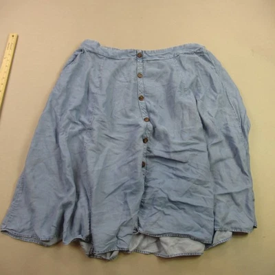 Falda Torrid Mujer 2 Ligera Exterior Botón Frontal Azul Denim Informal Foto 1 de 4
