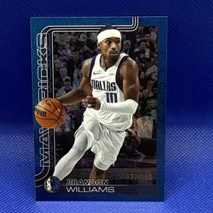 2025-26 Topps #171 Brandon Williams Blue Halo Foil 127/150 Dallas Mavericks - Bild 1 von 3