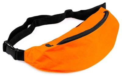 Riñonera de lona NARANJA 2 compartimentos con cremallera ocultar cinturón de dinero funcionando UT vols Foto 1 de 3