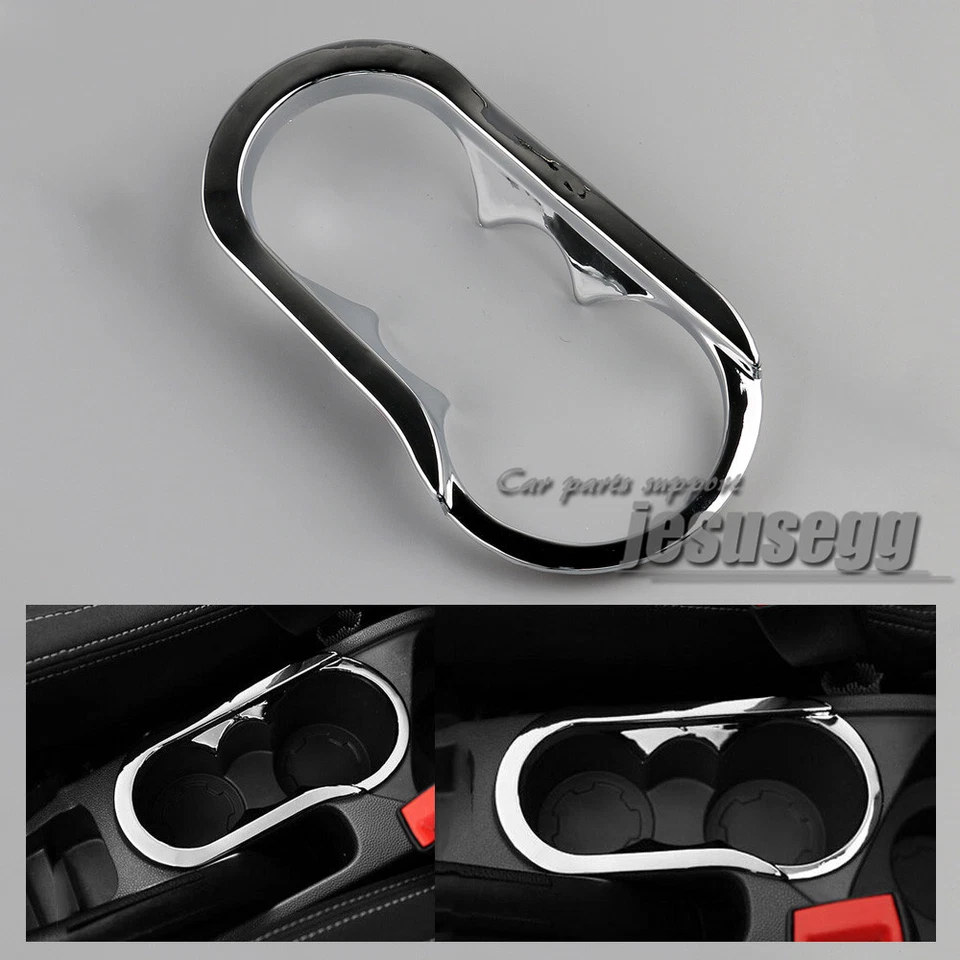 Chrome Interior Drink Cup Holder Frame Cover Trim For Ford Ecosport 2013-2015 — 第 1/4 张图片