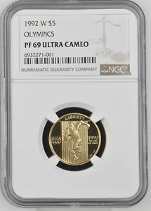1992-W $5 Olympic - NGC PF69 Ultra Cameo - Virtually Perfect! - Picture 1 of 2