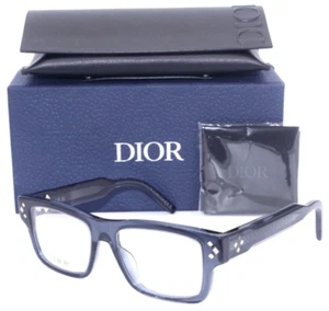 CHRISTIAN DIOR CD DiamondO S3I 3000 TRANSPARENT BLUE AUTHENTIC EYEGLASSES 53-17 - Picture 1 of 7