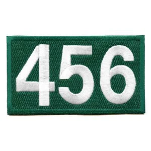 Player Number 456 Patch Survival Game Embroidered Iron On - Picture 1 of 2