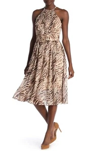 Elie Tahari Dominica Zebra-Print Dress MSRP $398 Size 2 # 20B 67 NEW - Picture 1 of 4