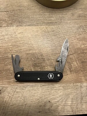 Navaja Suiza Pionera Hojas Modificadas Lavadas a la Piedra EDC Rara Transporte Diario  Foto 1 de 4