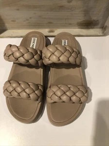 Steve Madden Womens Hillary Braided Taupe Sandals Size 10 M - Picture 1 of 6
