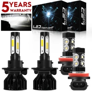 For Nissan Sentra 2004-2012 LED Combo Headlight Fog Light Kit Bulbs White 6500K - Imagen 1 de 13
