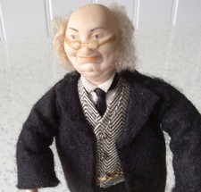 Dolls house miniature 1:12 balding gentleman doll - teacher, headmaster