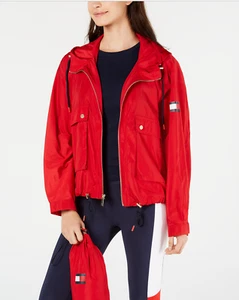 Chaqueta Tommy Hilfiger para mujer de gran tamaño con cordón y dobladillo talla: M - Imagen 1 de 2