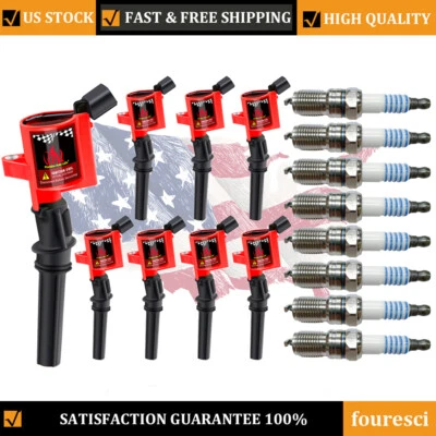 Paquete de 8 bobinas de encendido y bujías para Ford Expedition V8 1997-2004 4,6 L y 5,4 L Foto 1 de 4