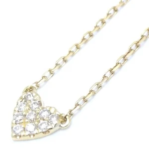 AHKAH 18K Yellow Gold Necklace Diamond 0.05ct Heart /291837 - Picture 1 of 9