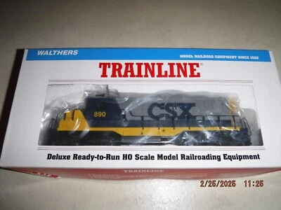WALTHERS TRAINLINE HO GP9M CSX LOCOMOTIVE #890 - ITEM #931-105 - NEW! - Image 1 of 4