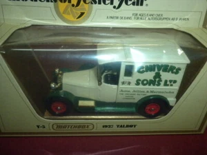 1927 TALBOT/CHIVERS MATCHBOX CAR Y-5 Models of Yesteryear 1978 mib ENGLAND - Picture 1 of 6
