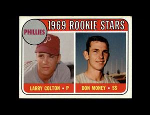 1969 Topps Baseball #454 Phillies Rookie Stars (Larry Colton Don Money) NM