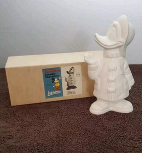 Figura de cerámica de Walt Disney años 70 lista para pintar DONALD DUCK #8001 nueva en caja - Imagen 1 de 11