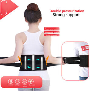 Black - Far Infrared Heating Vibration Massage Waist Back Pain Relief Therapy