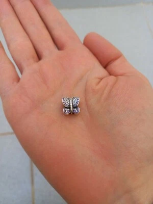 Authentic Pandora Sparkling Butterfly Cubic Zirconia 791257ACZ Charm Retired - Immagine 1 di 4