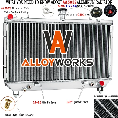 4 Row Aluminum Radiator w/Oil Cooler For Chevrolet Camaro SS 6.2L V8 2010-2011 - Image 1 of 4