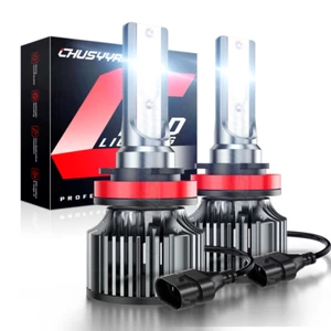 Kit de bombillas LED súper brillantes para faros H11 blancas 6500K 10000LM haz alto/bajo - Imagen 1 de 13
