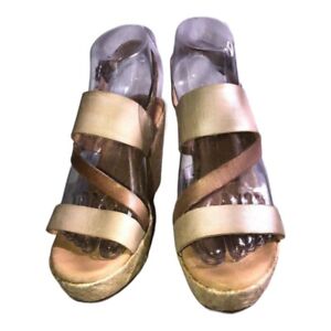 Korks by Kork Ease Jesse 6 36.5 Platform Wedge Sandals Shoes Q06311 Espadrilles