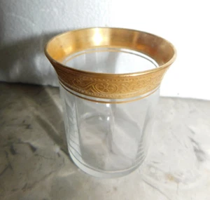 11 BICCHIERI DA TIRO TIFFIN MINTON FINITURA ORO 2 1/2" OTTICA TRASPARENTE - Foto 1 di 2