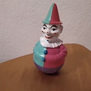 In piedi sul clown di Rolly Toys Wobble clowns Roly Poly clown vintage, tedesco occidentale