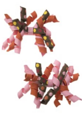 NWT Gymboree Girl  "Fall for Monkeys" Curlies Hair Barrettes Set Curly - Image 1 of 3