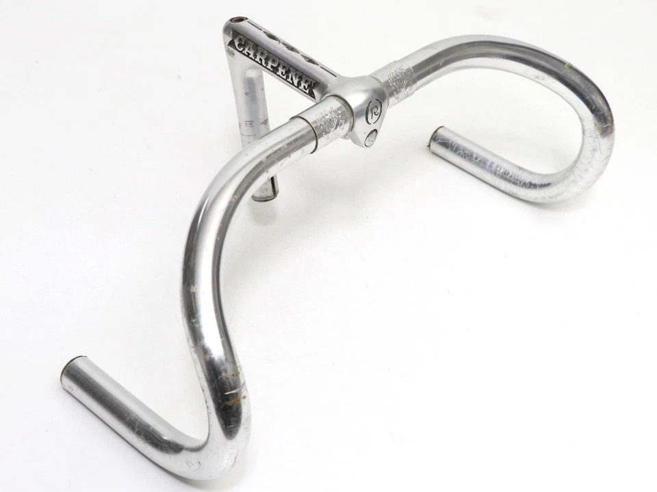 Cinelli 1A quill stem 105mm Carpenè engraved with Criterium handlebar 42cm - Immagine 1 di 4