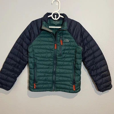 Chaqueta de Plumón LL BEAN para Niños Talla 8 DownTek Puffer Acolchada 650 Aire Libre Senderismo Caminar Foto 1 de 4