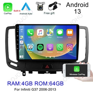 64G Android 13 Car Radio Stereo Autoradio GPS CarPlay For Infiniti G37 2006-2013 - Picture 1 of 20