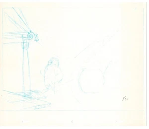 2 LOT Winnie the Pooh Disney Original Production Drawings Sketches 1977 5b-68-69 - Picture 1 of 2