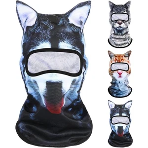 3D Cat Cute Animal Mask UV Protection Balaclava Sheisty Ski Face Mask with Ears - Picture 1 of 21