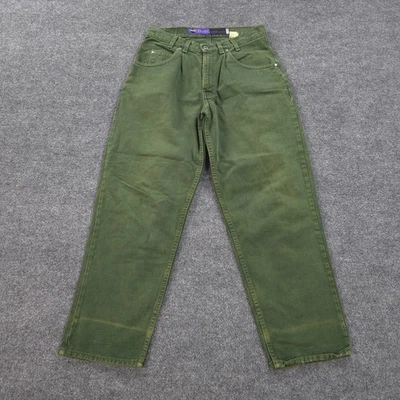 VINTAGE Silvertab Jeans Mens 32x30 Green Denim Baggy Skater Street Wear 90s USA - Image 1 of 4