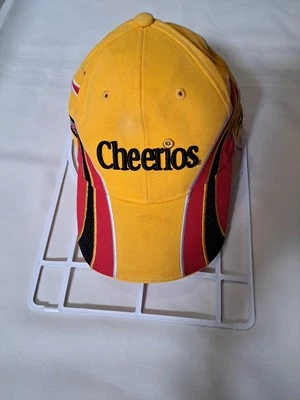 Chapéu Nascar amarelo ajustável vintage Cheerios Clint Bowyer #33 Strapback - Imagem 1 de 4